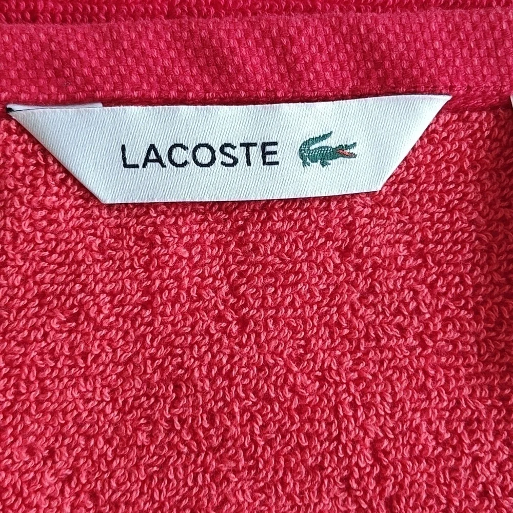 NEW LACOSTE Bath Towel Red